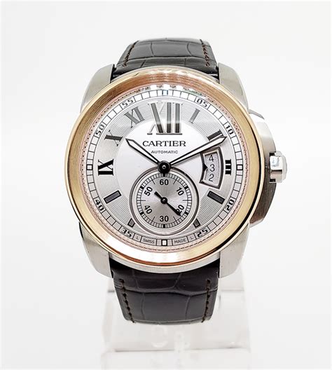 cartier herenhorloge|cartier gold leather watch.